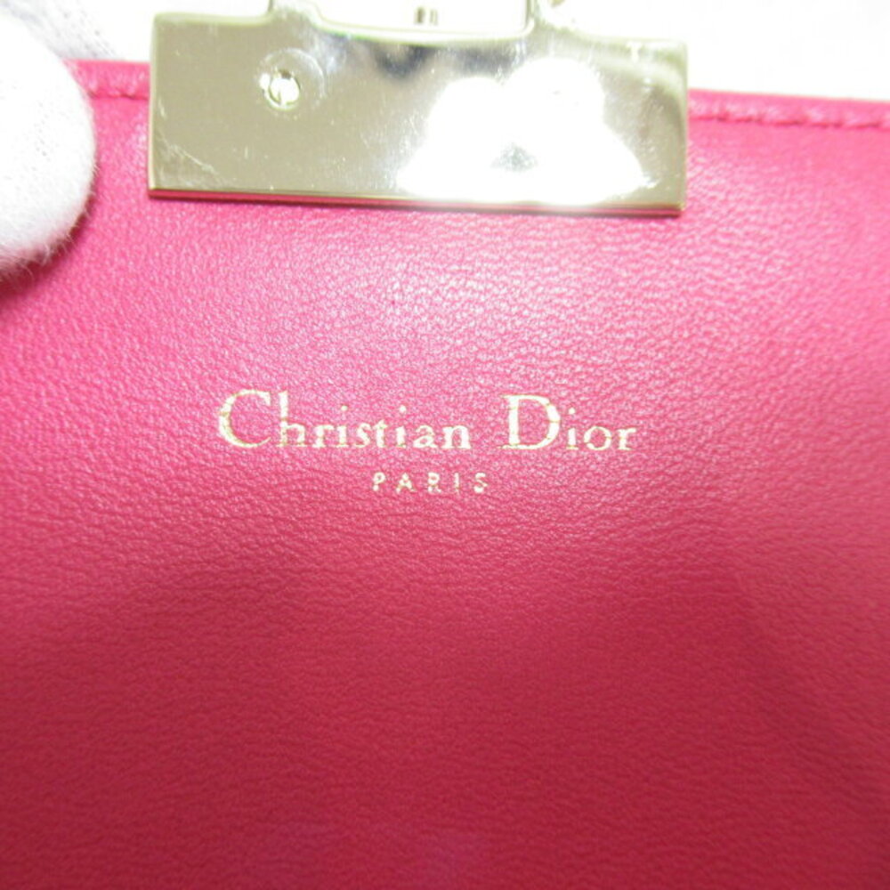 Dior chain wallet Shoulder Bag lambskin pink - Picture 6 of 10